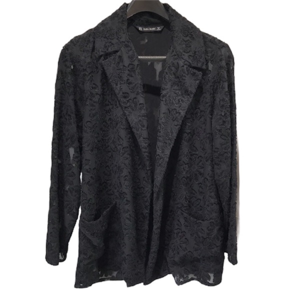 Zara Devore Jacquard Blazer - Picture 6 of 10